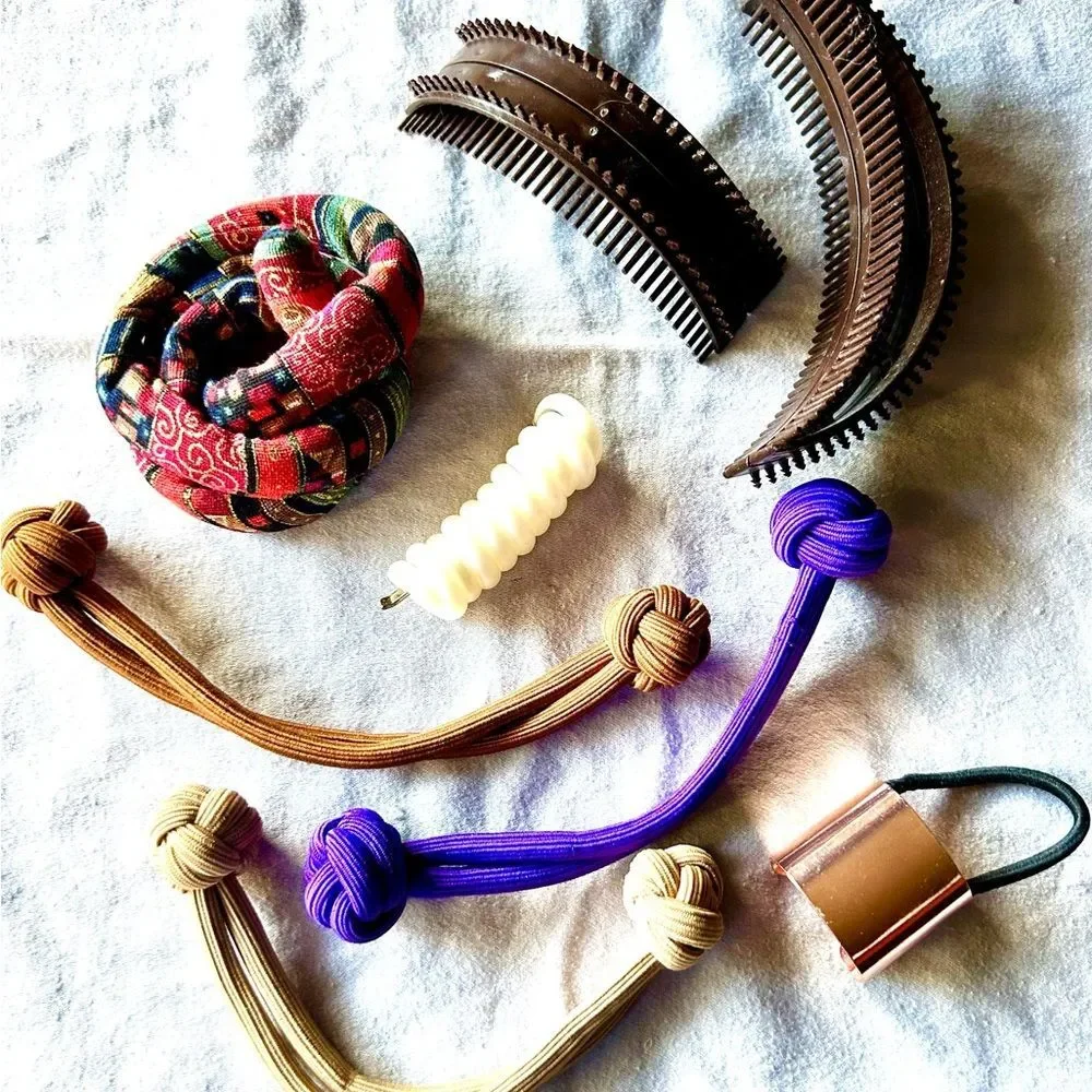 Hair Accessories 10 pieces- 2 Hair Drying Towels 8 Colorful Hair Accessories Set